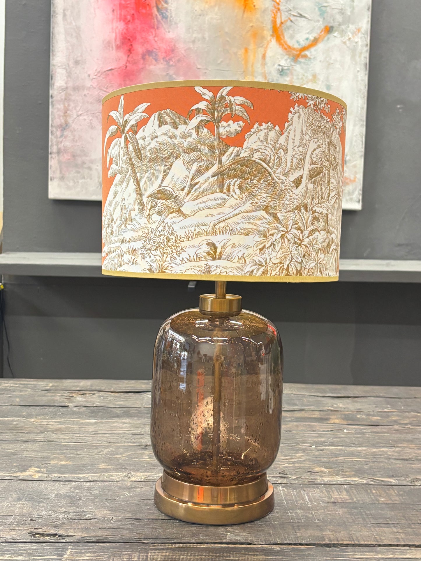Lampenschirm BENGALE von Manuel Canovas mit Glasfuß